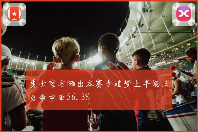 勇士官方晒出本赛季追梦上半场三分命中率56.3%
